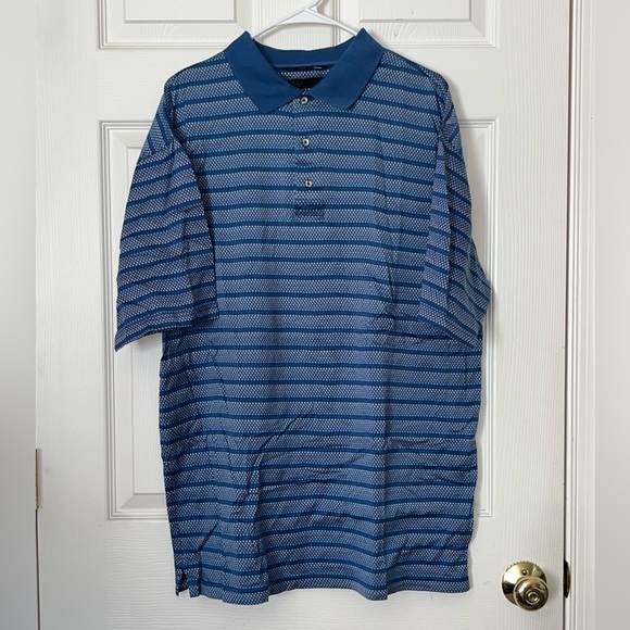 Men's Greg Norman Mercerized Cotton Golf Polo Shark Blue XL - Picture 1 of 15